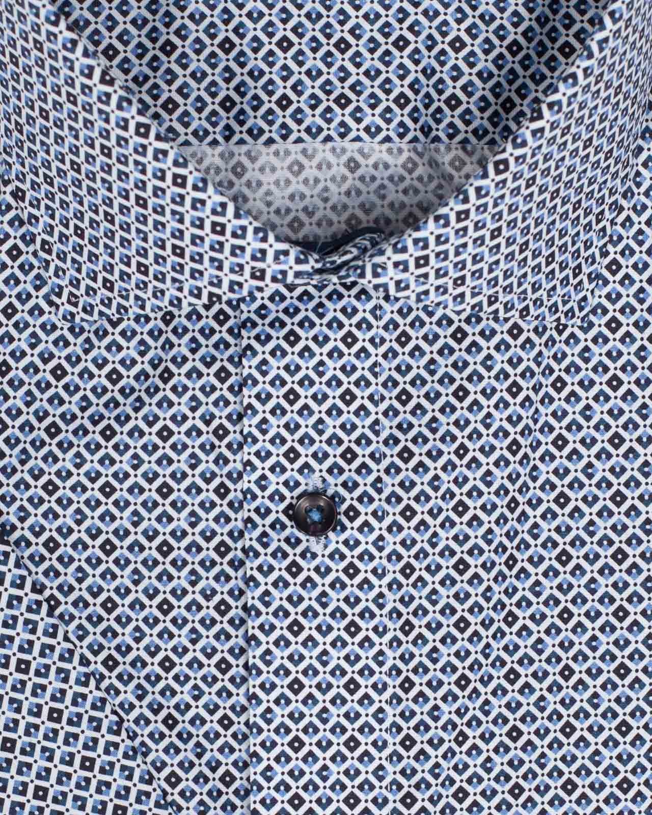 Chemisette géométrique grande taille bleu EC