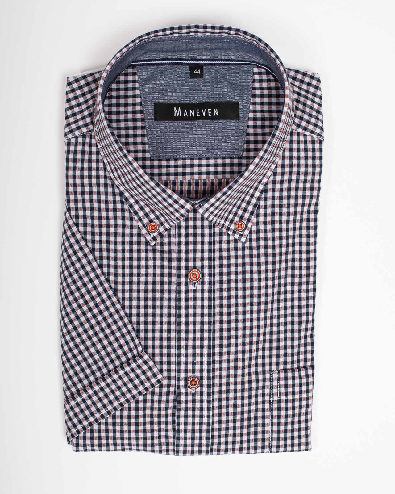 Chemisette vichy grande taille orange