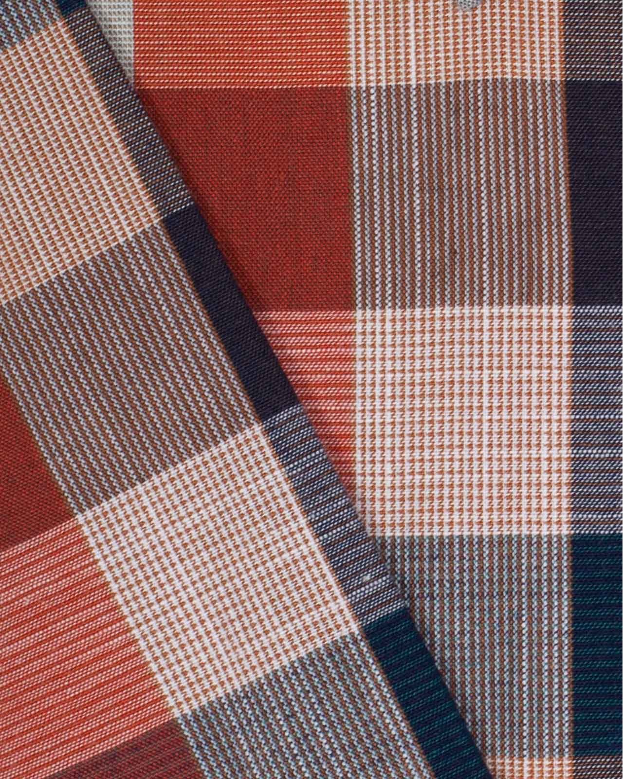 Chemisette à carreaux grande taille bleu