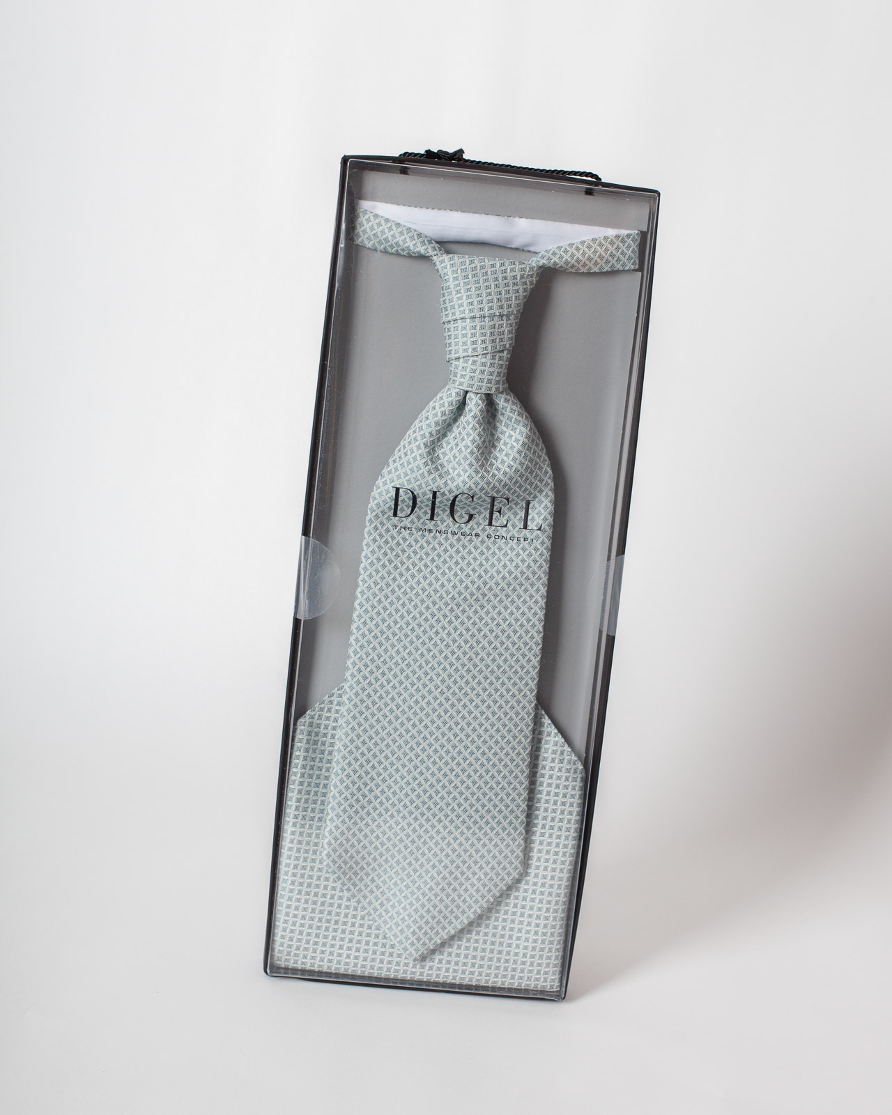 Lavallière dobby bleu