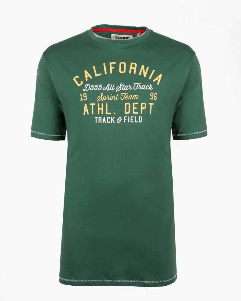 Tee-shirt California grande taille vert