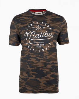 Tee-shirt Malibu grande taille vert kaki