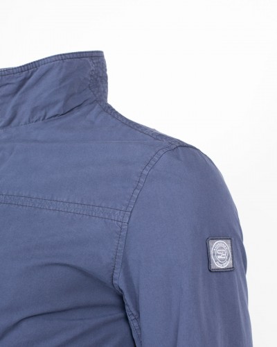 Blouson en coton grande taille bleu marine