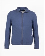 Blouson en coton grande taille bleu marine