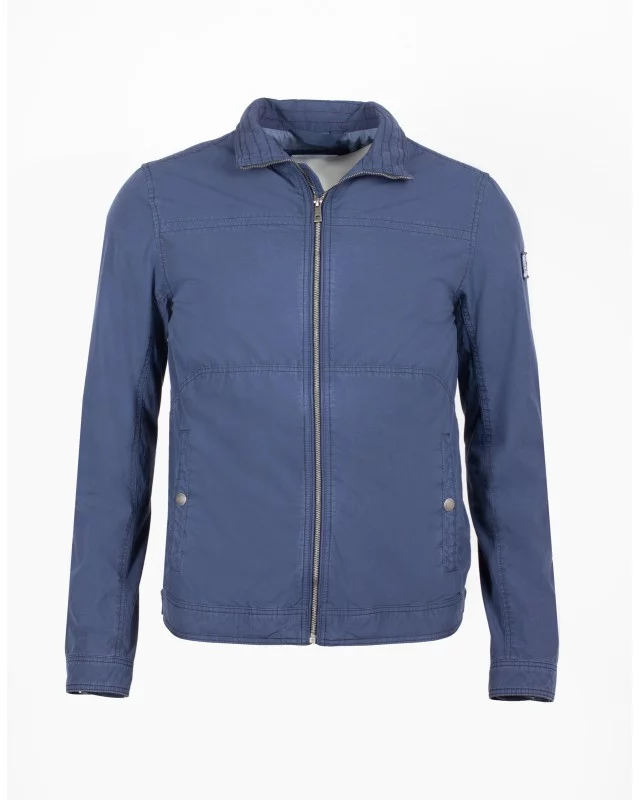 Blouson en coton pour homme grand bleu marine