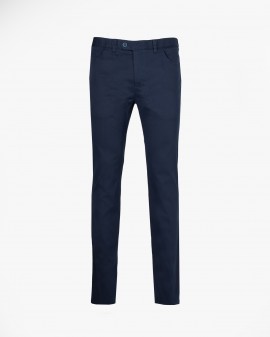 Pantalon chino armuré grande taille bleu marine