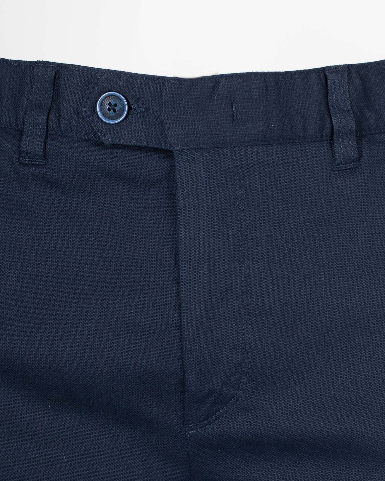 Pantalon chino armuré grande taille bleu marine