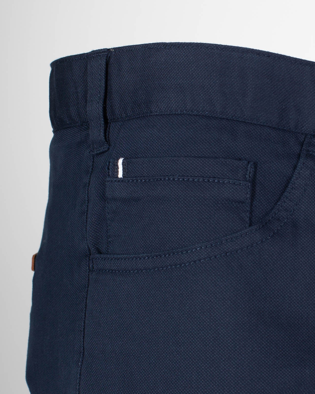 Pantalon chino armuré grande taille bleu marine