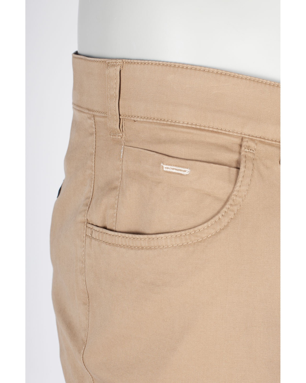 Pantalon chino structure grande taille beige