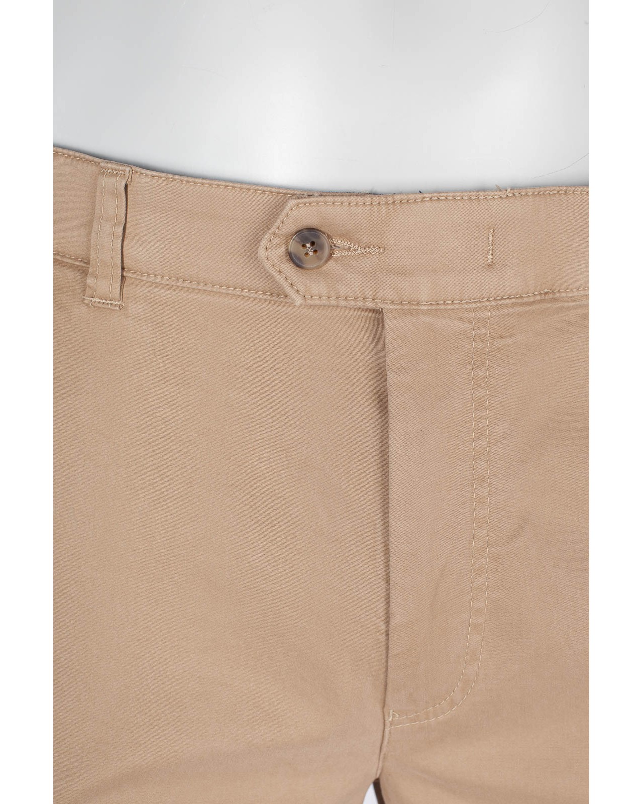 Pantalon chino structure grande taille beige