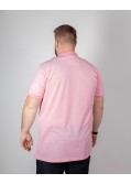 Polo flammé grande taille rose saumon