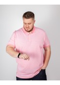 Polo flammé grande taille rose saumon
