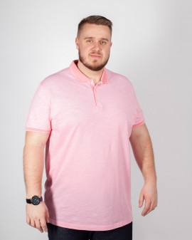 Polo flammé grande taille rose saumon