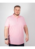 Polo flammé grande taille rose saumon