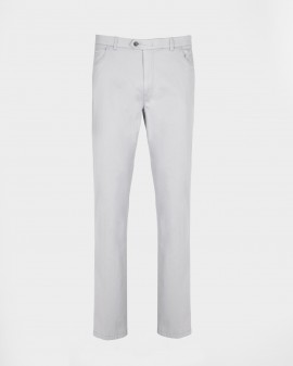 Pantalon chino twill grande taille écru