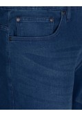 Jean slim ultra stretch grande taille en maille bleu foncé