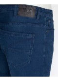 Jean slim ultra stretch grande taille en maille bleu foncé