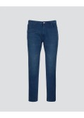 Jean slim ultra stretch grande taille en maille bleu foncé