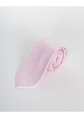 Cravate extra-longue 160 cm géométrique rose pâle
