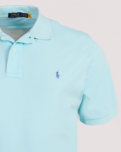 Polo piqué grande taille turquoise