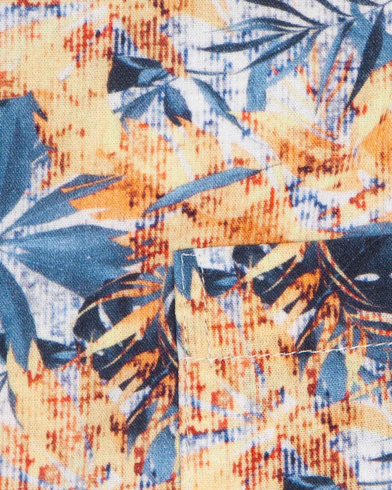 Chemisette à fleurs grande taille jaune