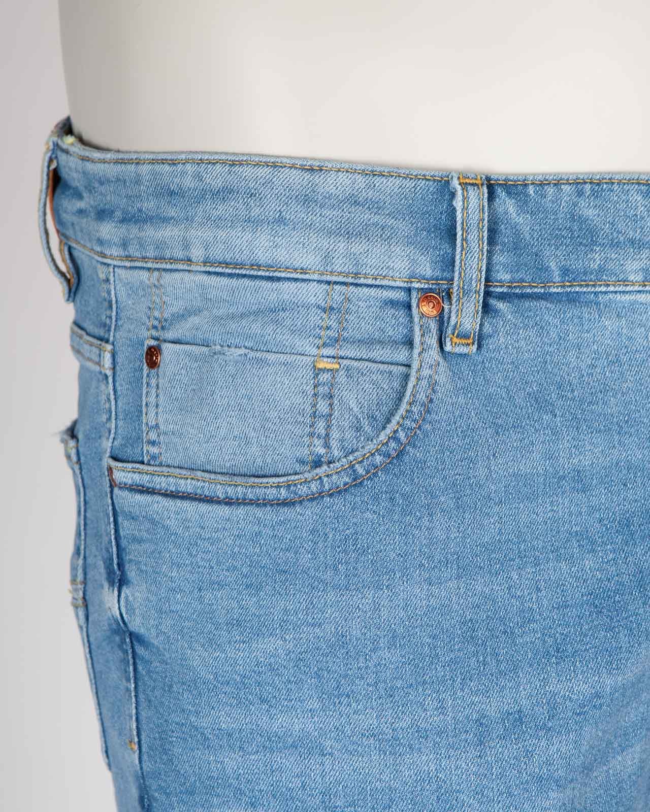 Jean grande taille bleu délavé