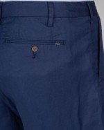 Short chino en lin tencel grande taille bleu marine