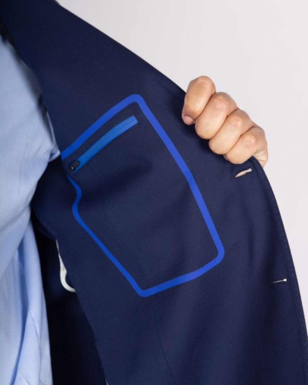 Veste armurée non doublée pour homme grand bleu