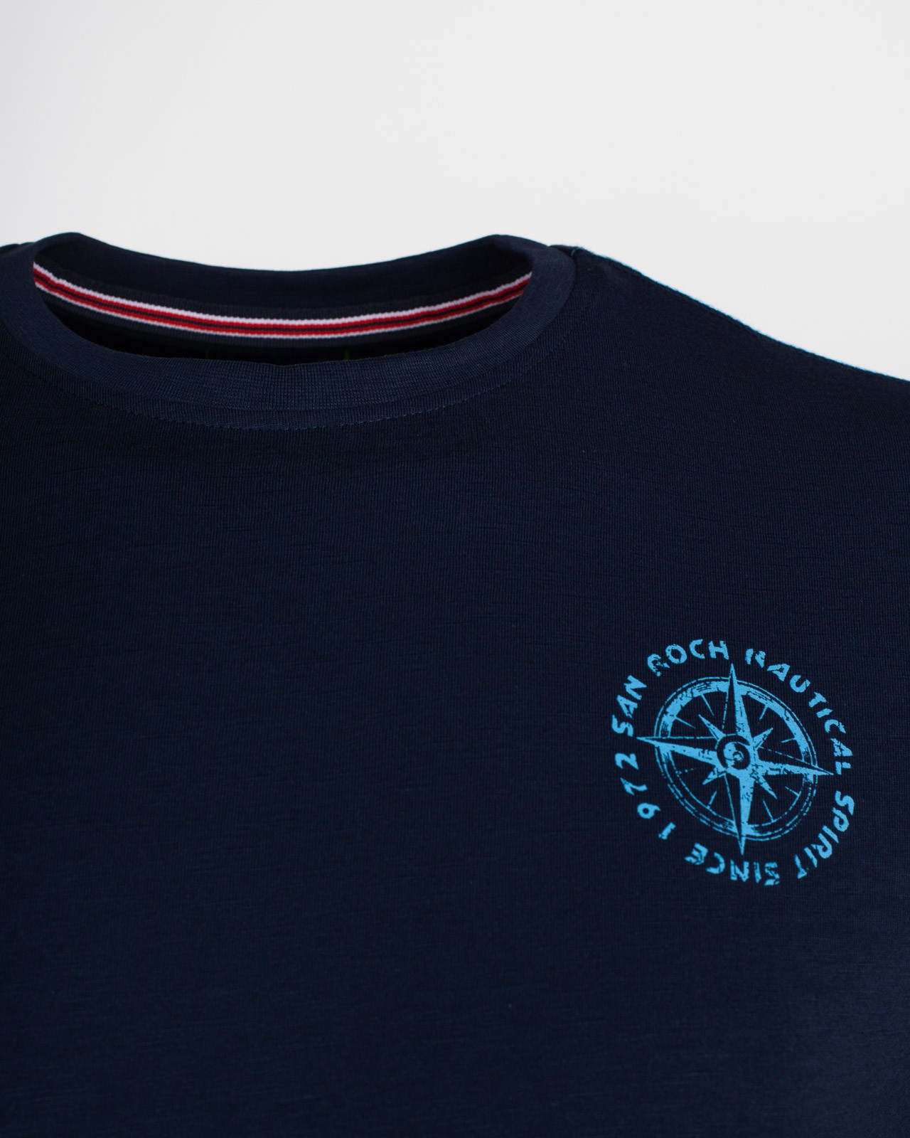 Tee-shirt grande taille flammé bleu marine