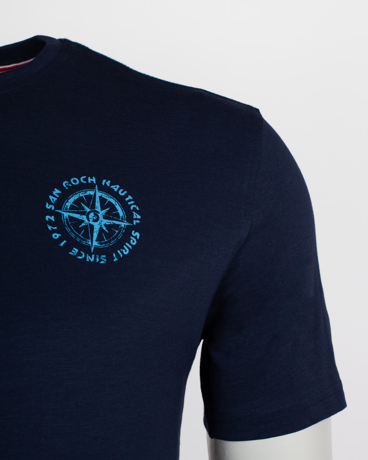 Tee-shirt grande taille flammé bleu marine