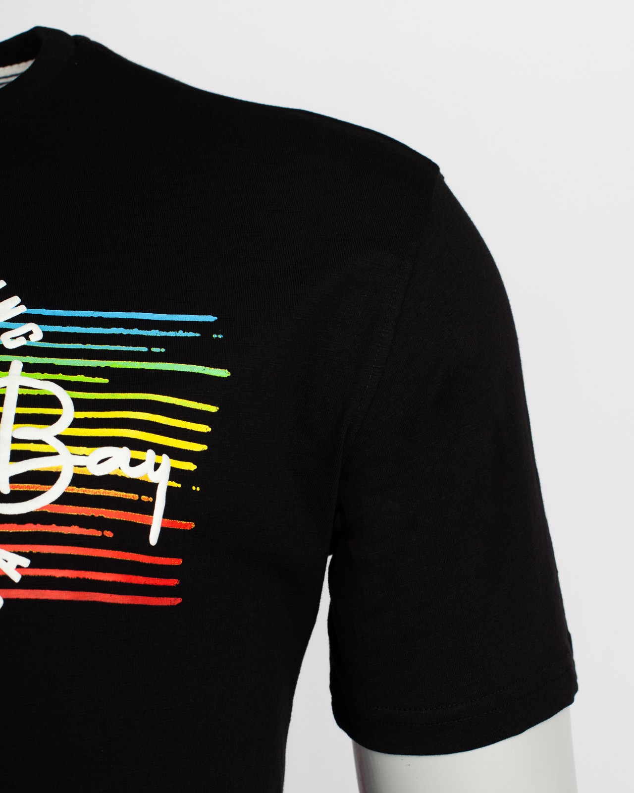 Tee-shirt grande taille flammé noir