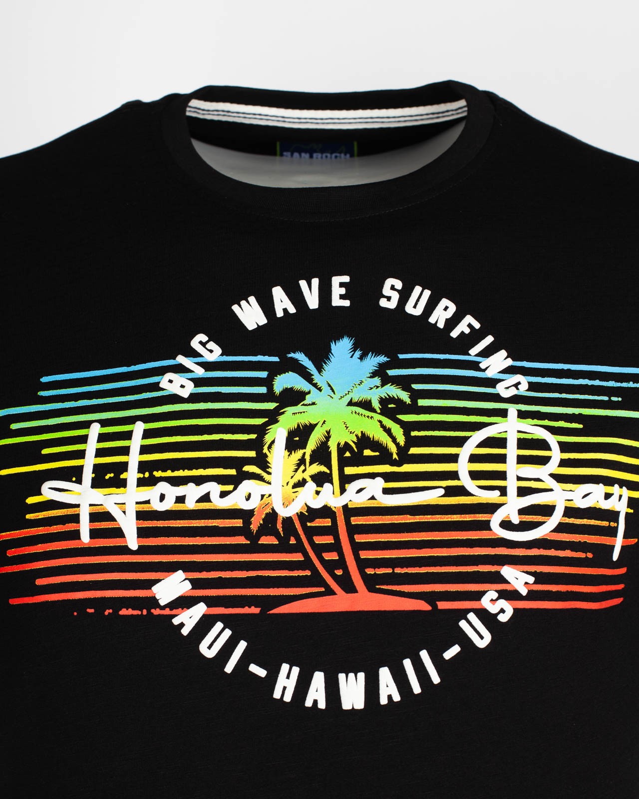 Tee-shirt grande taille flammé noir