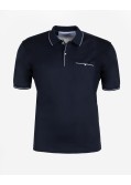 Polo piqué grande taille bleu marine