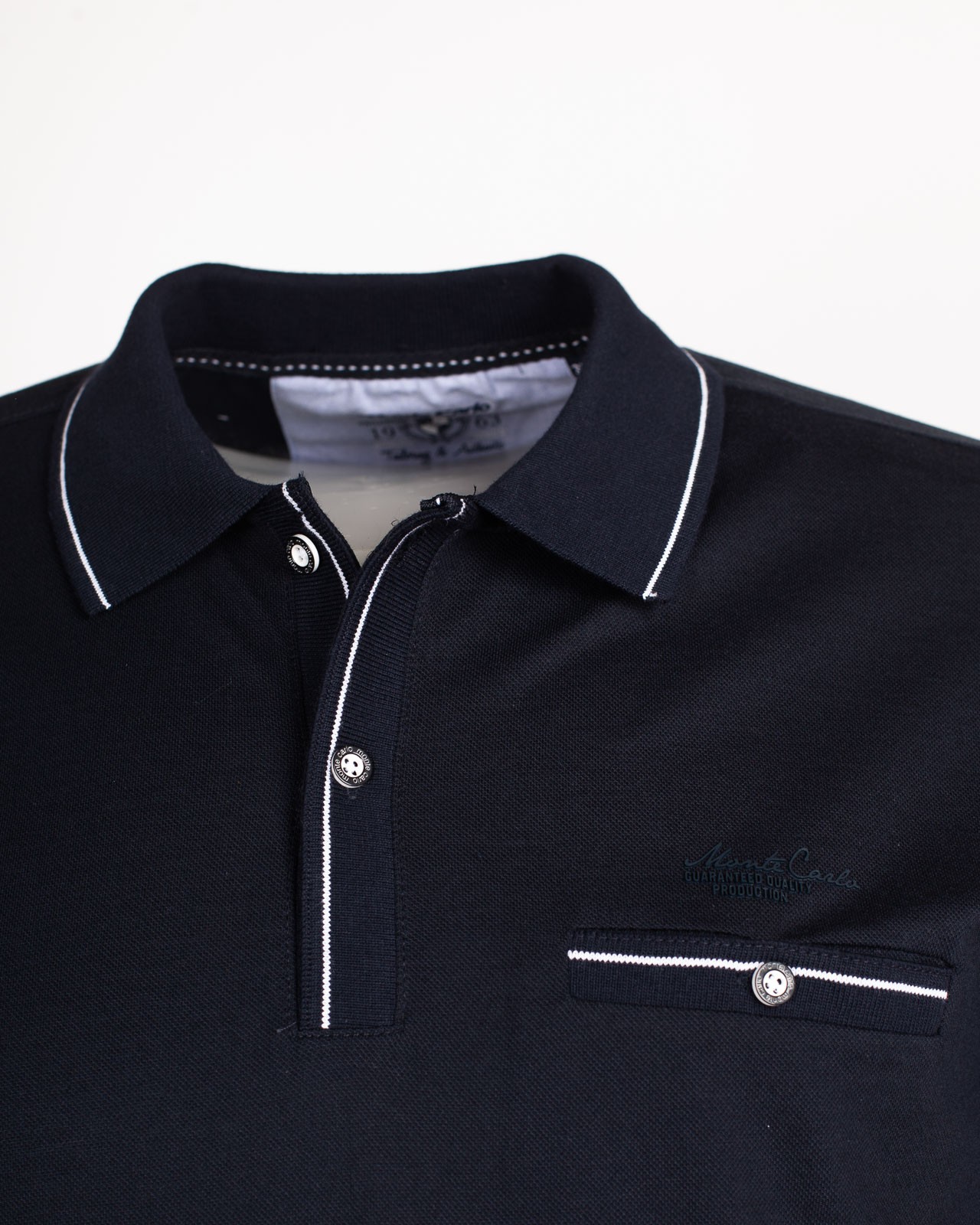 Polo piqué grande taille bleu marine