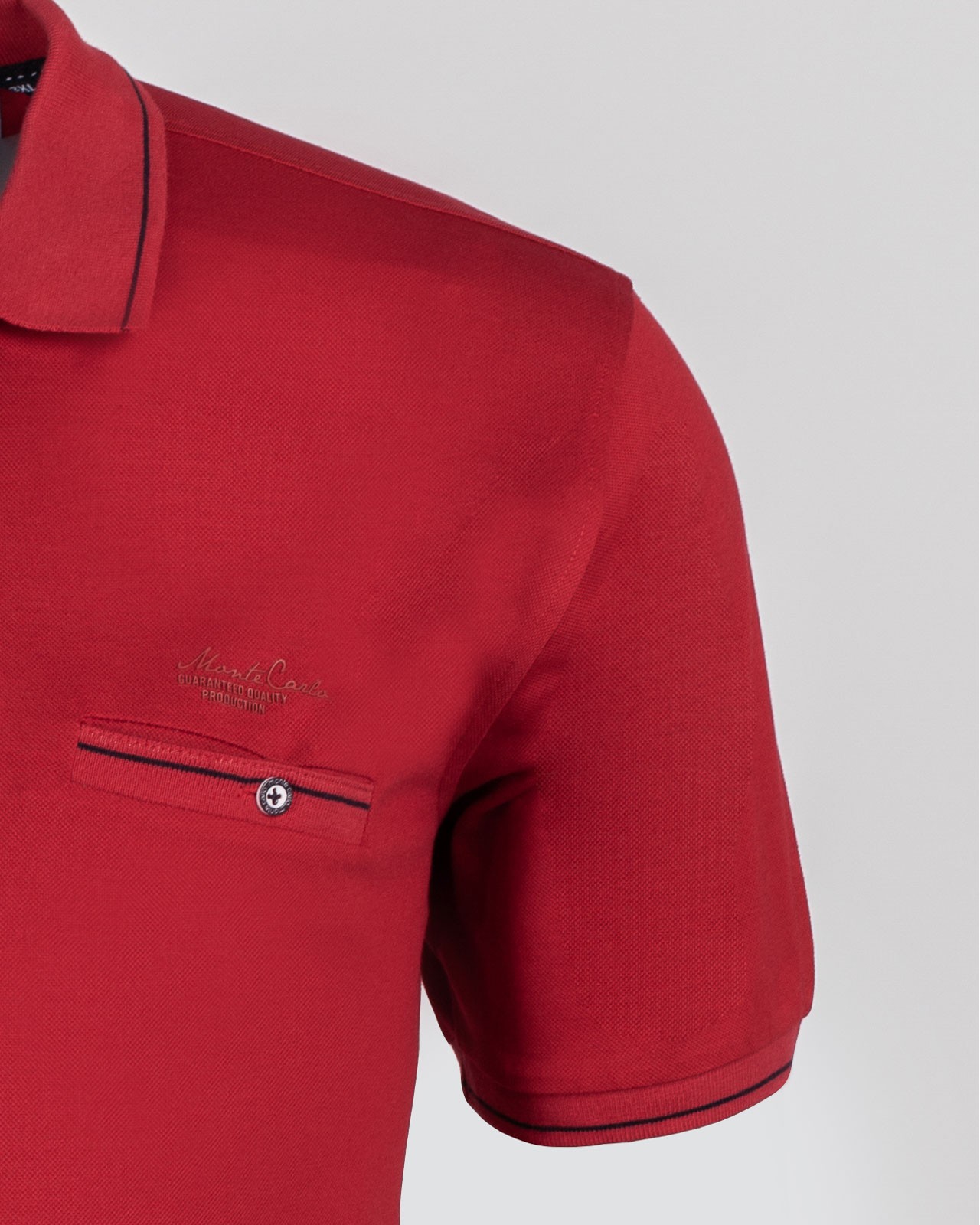 Polo piqué grande taille rouge