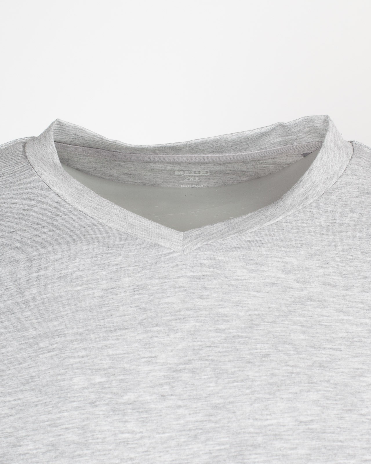 Tee-shirt col V jersey grande taille gris