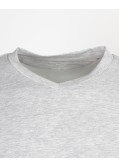 Tee-shirt col V jersey grande taille gris