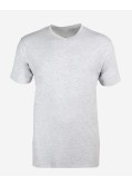 Tee-shirt col V jersey grande taille gris