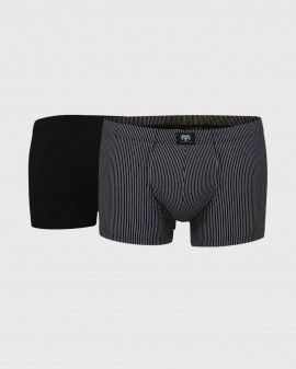 Lot de 2 boxers Ceceba grande taille uni et rayures bleu