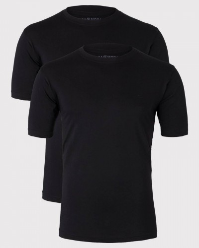 Lot de 2 T-shirts col rond noir: grande taille du 2XL au 6XL
