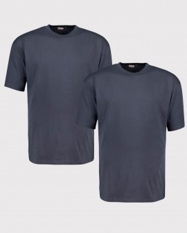 Lot 2 tee shirts adamo grande taille anthracite
