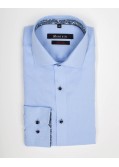 Chemise piqué manches extra-longues 72 cm bleu
