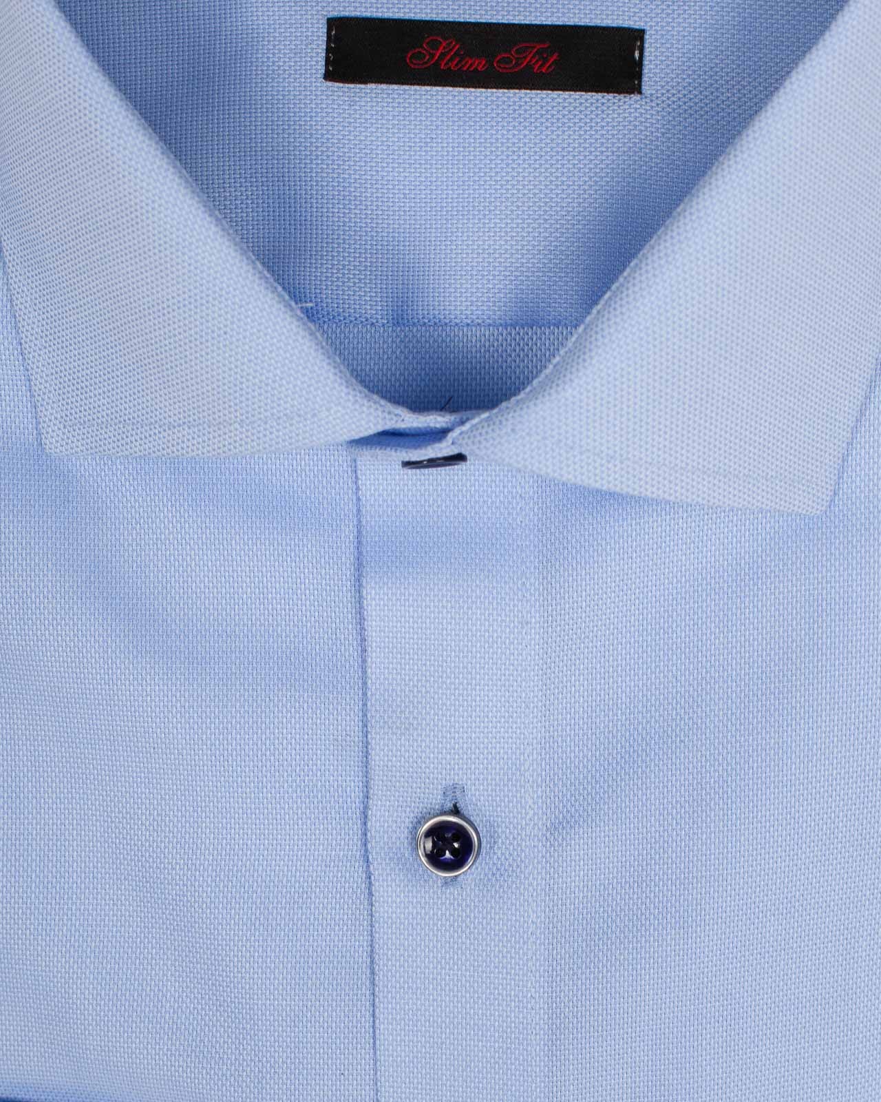 Chemise piqué manches extra-longues 72 cm bleu