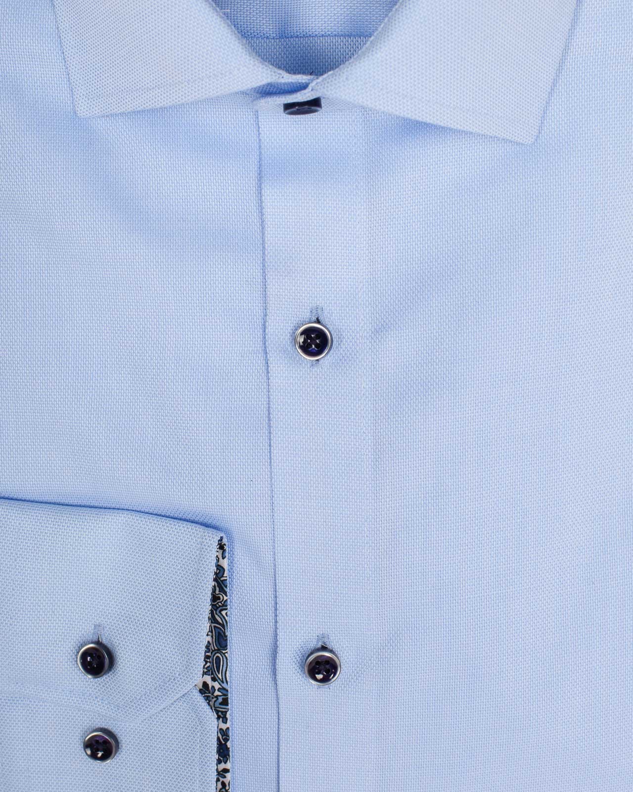 Chemise piqué manches extra-longues 72 cm bleu