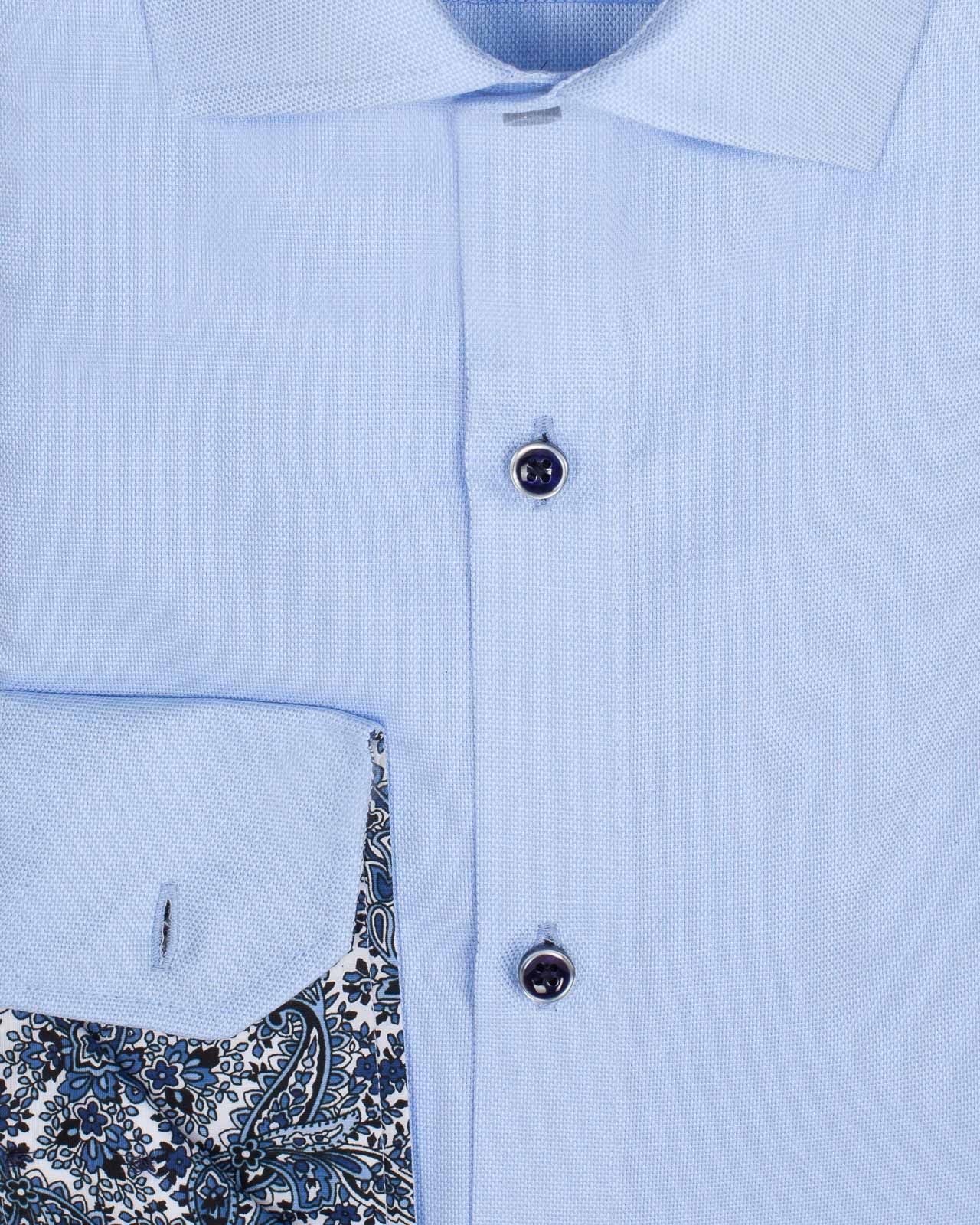 Chemise piqué manches extra-longues 72 cm bleu