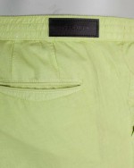 Short chino en coton lin grande taille vert