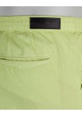 Short chino en coton lin grande taille vert
