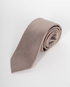Cravate extra-longue 160 cm beige en soie