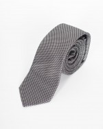 Cravate extra-longue 160 cm micro motif gris