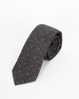 Cravate extra-longue 160 cm graphique noir